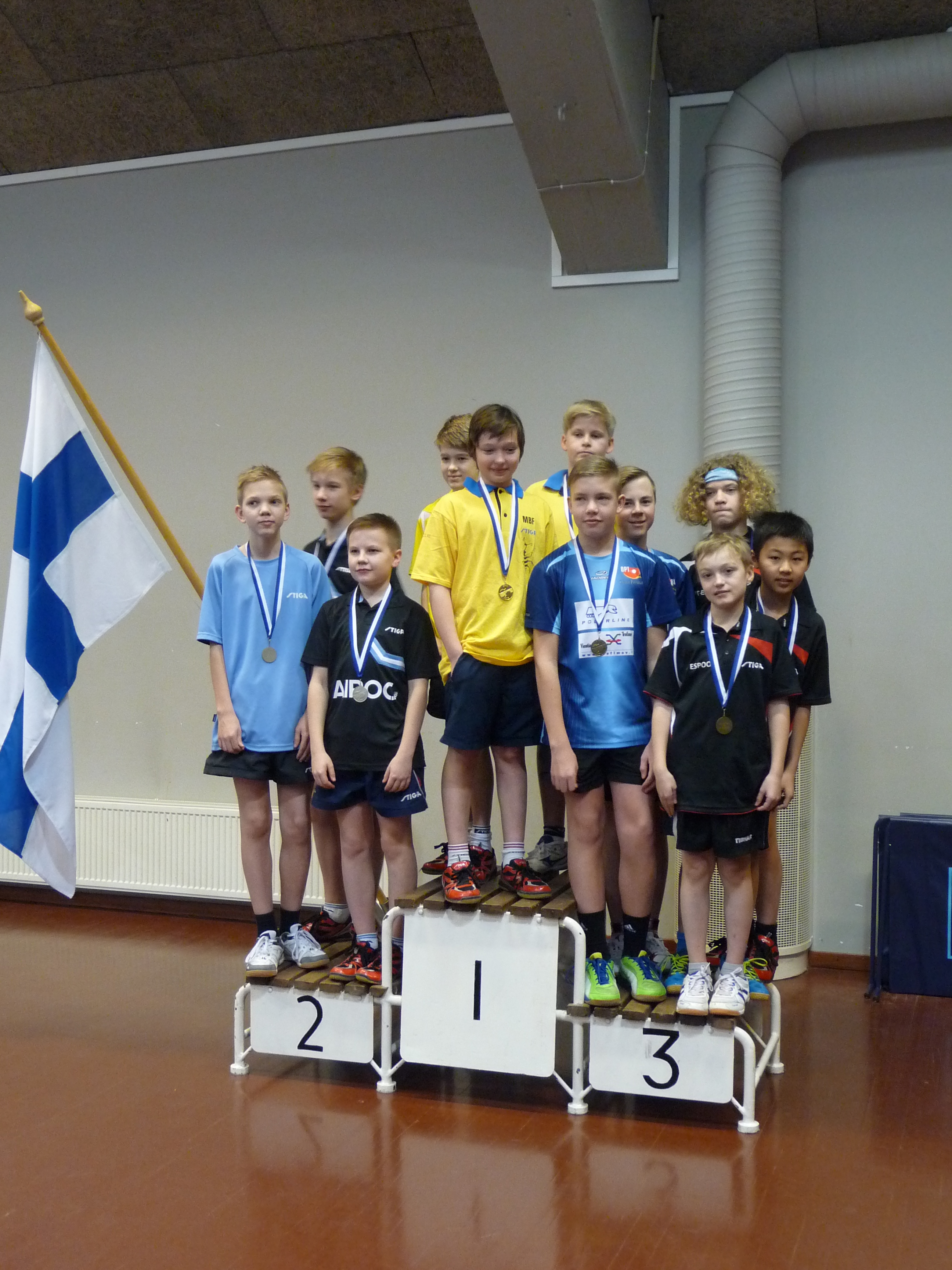 Benjamin, Noah och Kristoffer vann guld i pojklag-13 efter seger över KoKa med 5-4 i en mycket spännande final.