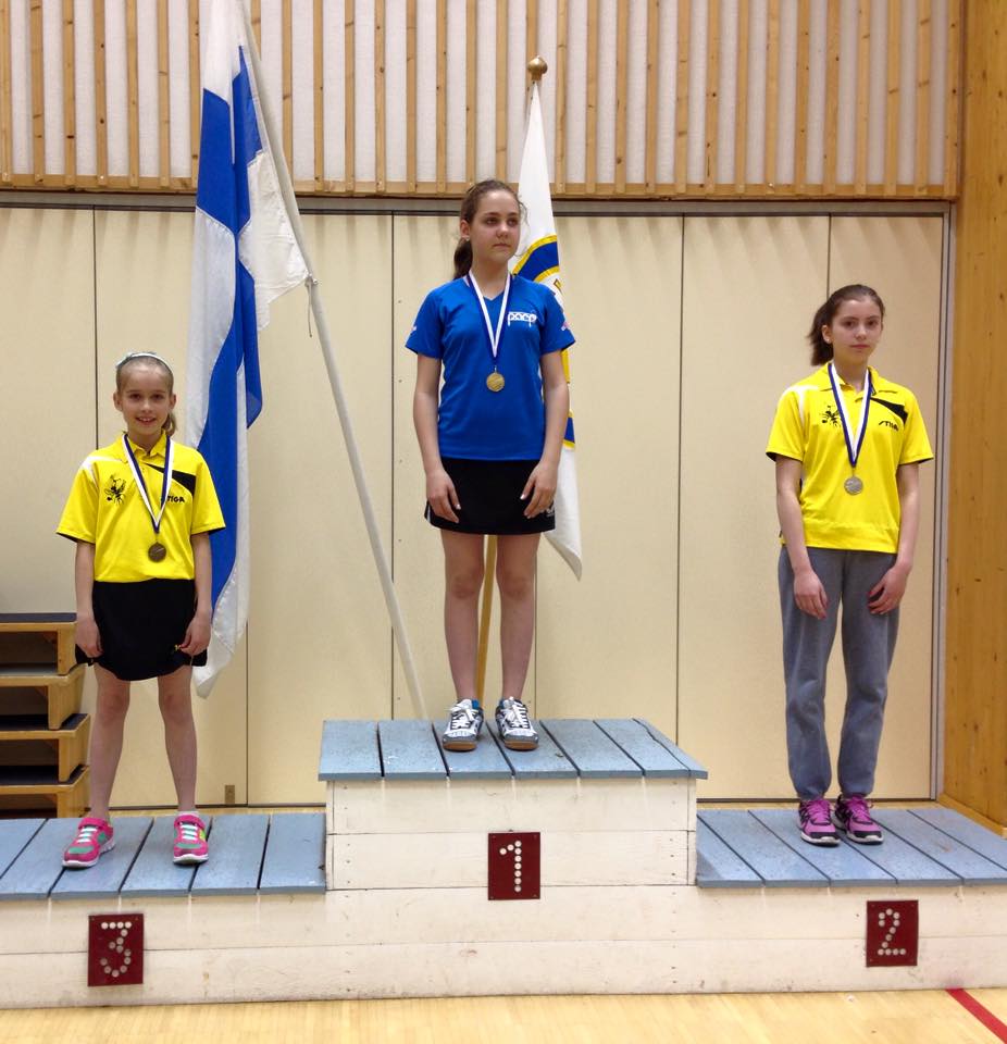 Kaarina vann silver och Michelle brons i flickor-12.